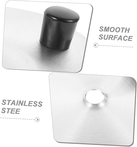 Miniatura 8 de Housoutil Tapa de olla de acero inoxidable para freír y cocinar, se adapta a sartenes y fácil de limpiar diseño de mango práctico