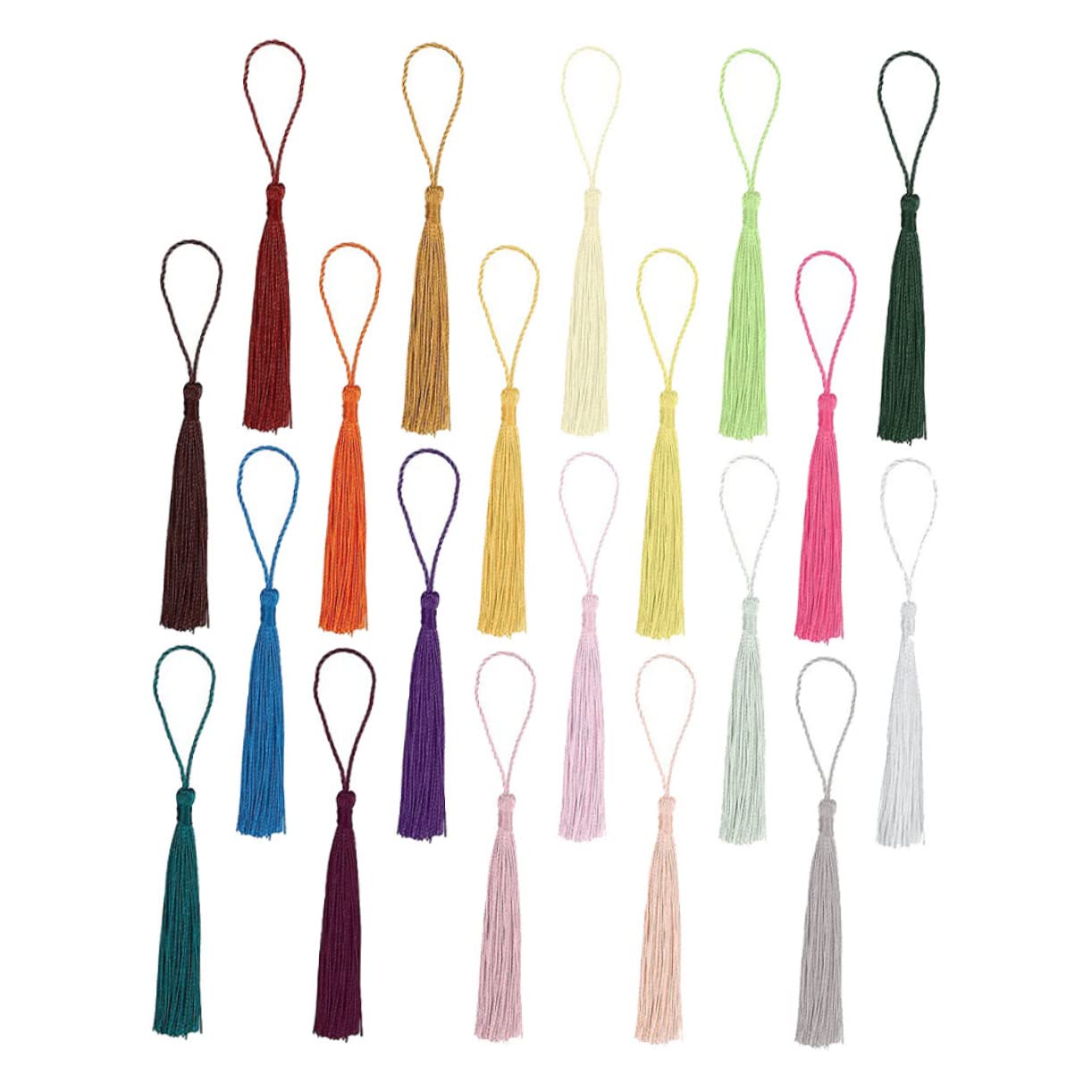 300pcs Tassels Bookmarks Decor Fringe Window Curtains Fan Tassel Hanging Tassel Dressing Accessories Keychain Tassel Curtain Tassel Bookmark DIY Pendant Key Chain Car Polyester