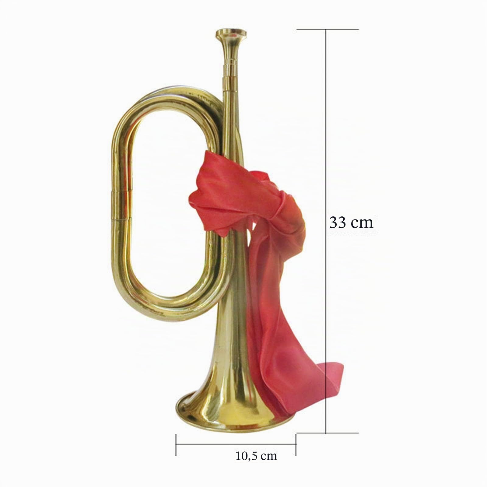 Trompeta estándar de cornetas, trompeta de caballería de latón para espectáculos, entrenamiento, profesionales, rendimiento