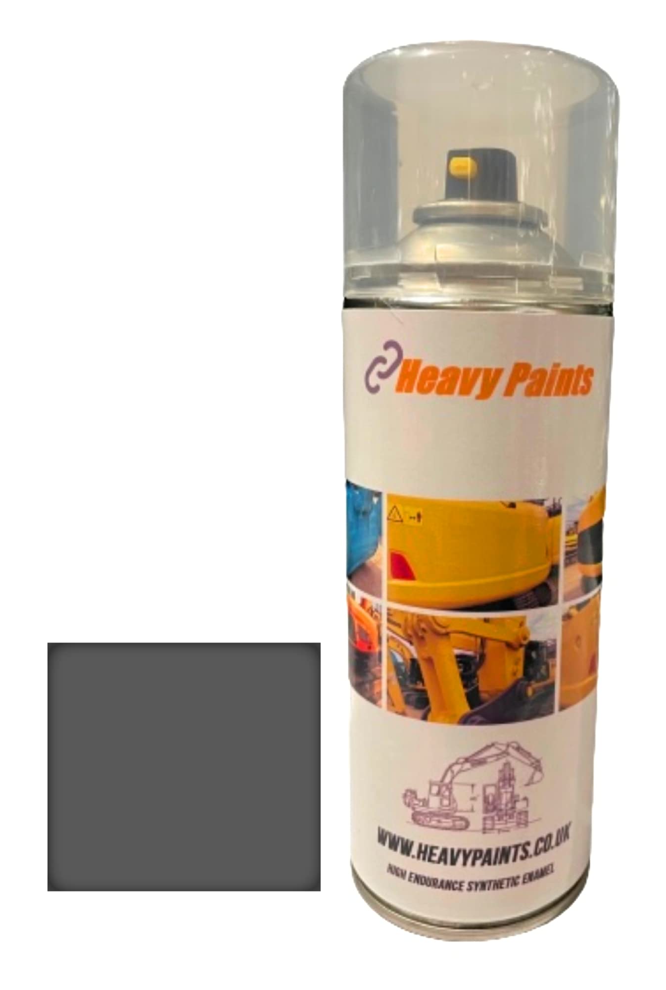 Heavy Paints Excavator Grey Compatible with Volvo Synthetic Enamel paint 400ml Aerosol