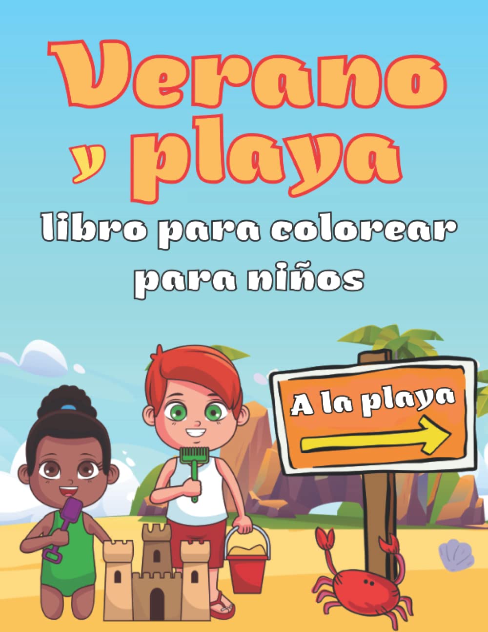 Buy Verano y playa libro para colorear para niños: Feliz Día de los ...