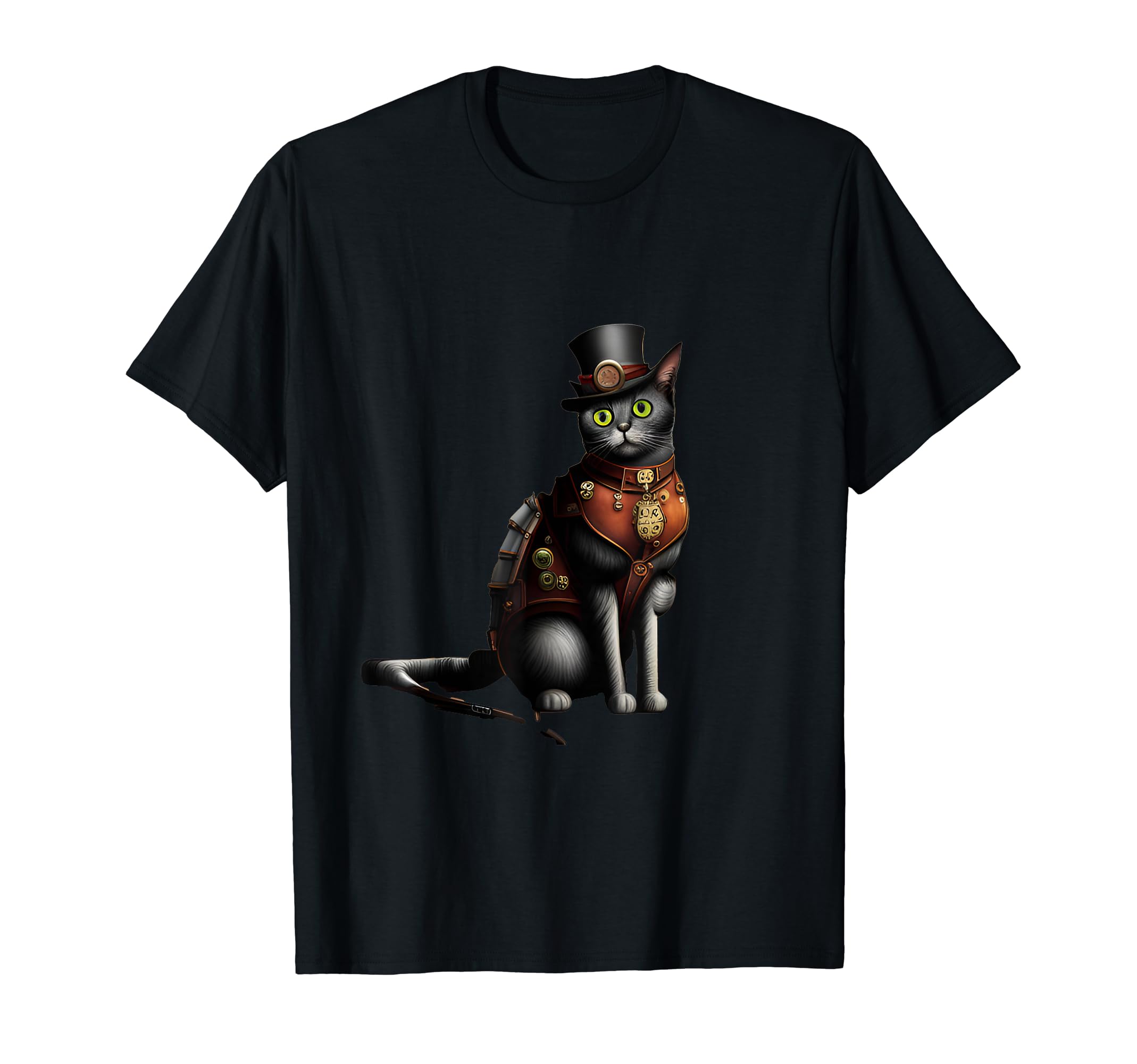Steampunk Style Cool Ginger Cat - The EnchantiCat T-Shirt