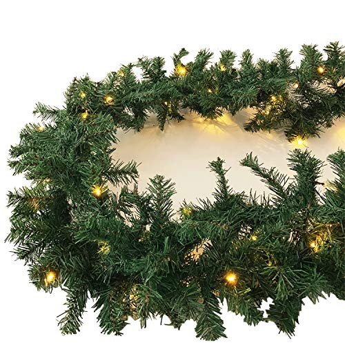 XL Weihnachtsbeleuchtung Girlande beleuchtet Tannengirlande 70 LED Lichterkette…