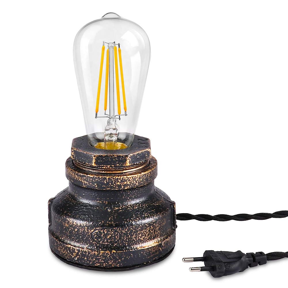 Buy Vintage Touch Table Lamp, 3Way Dimmable Industrial Wrought Iron Desk Lamp, Bedside