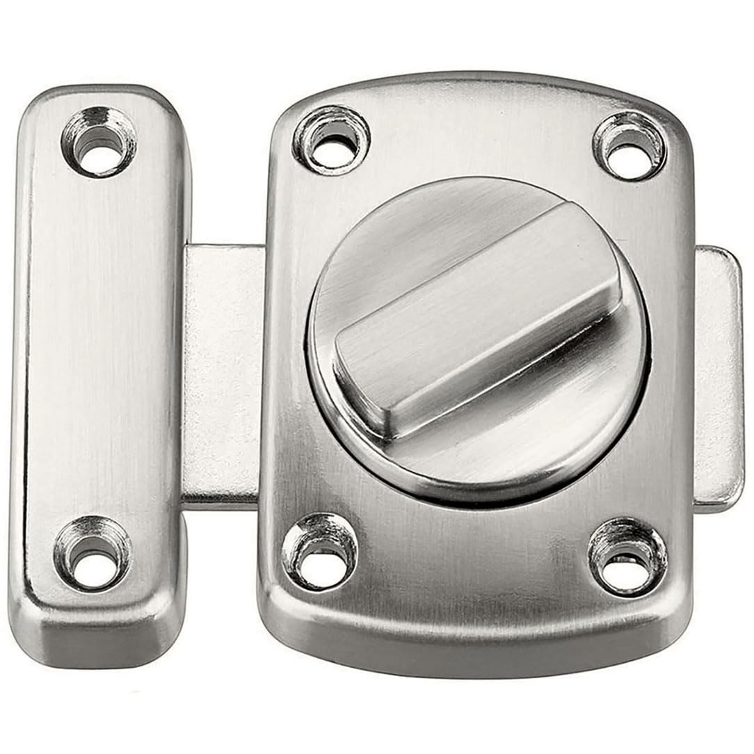 ZiYuya Bathroom Toilet Door Lock Latch, Rotate Bolt Gate Latch Sliding Door Lock - Image 4