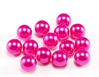 Vista 16 de Cuentas sueltas de perlas de imitación ABS, cuentas acrílicas de plástico para hacer joyas, 20 colores (negro, 0.118 in x 400 unidades)