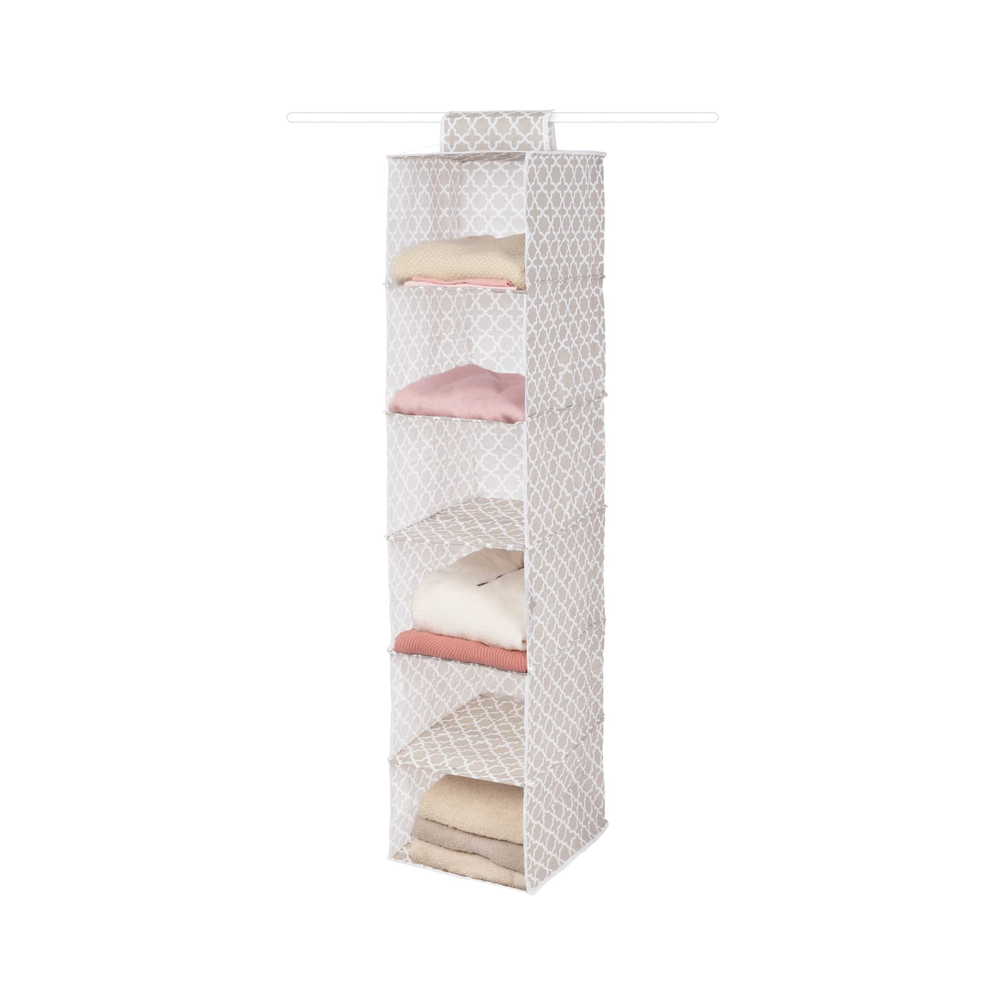 Compactor Home Portascarpe, Microfibra, Taupe/White, 30 x 30 x 128 cm