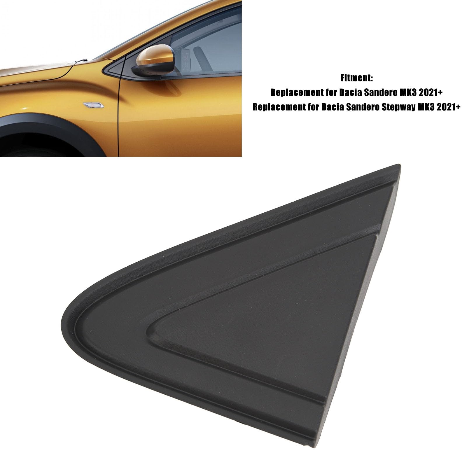 Copertura Triangolare Angolare dello Specchio, Sostituzione della Copertura del Pannello Delta della Porta dello Specchietto Retrovisore Esterno per Dacia Sandero Stepway MK3,