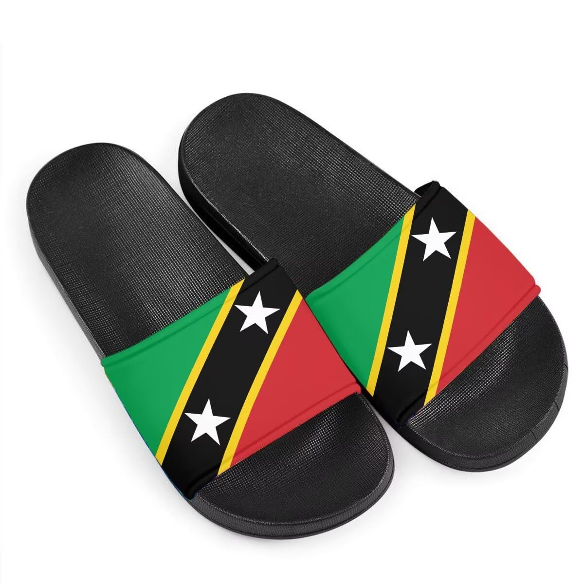 Howilath North American Countries Flag Sandals for Women Comfort Non Slip House Shower Shoes Summer