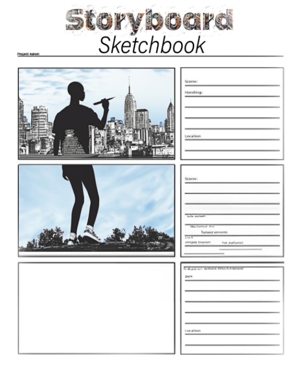 Storyboard Sketchbook carnet de croquis pour réalisateurs et dessinateurs