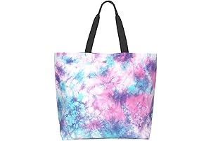 Large Tie-Dye Canvas Tote Bag for Women