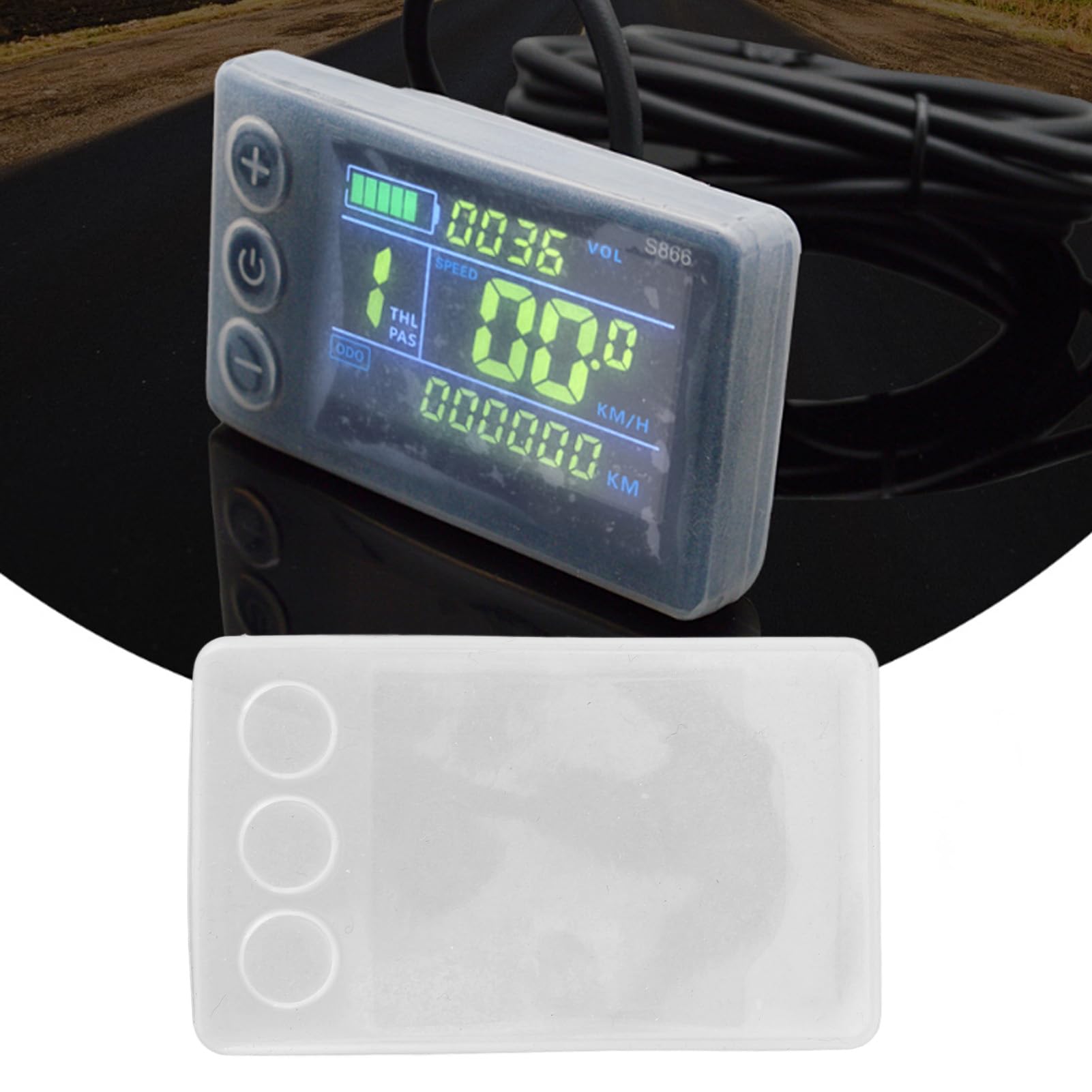 YUKERMARB Bike LCD Display Cover, Bicycle Control Panel Protector Bike Meter Screen Guard with Transparent Silicone Scratch Dust Rain Proof for Outdoor Cycling Accessories