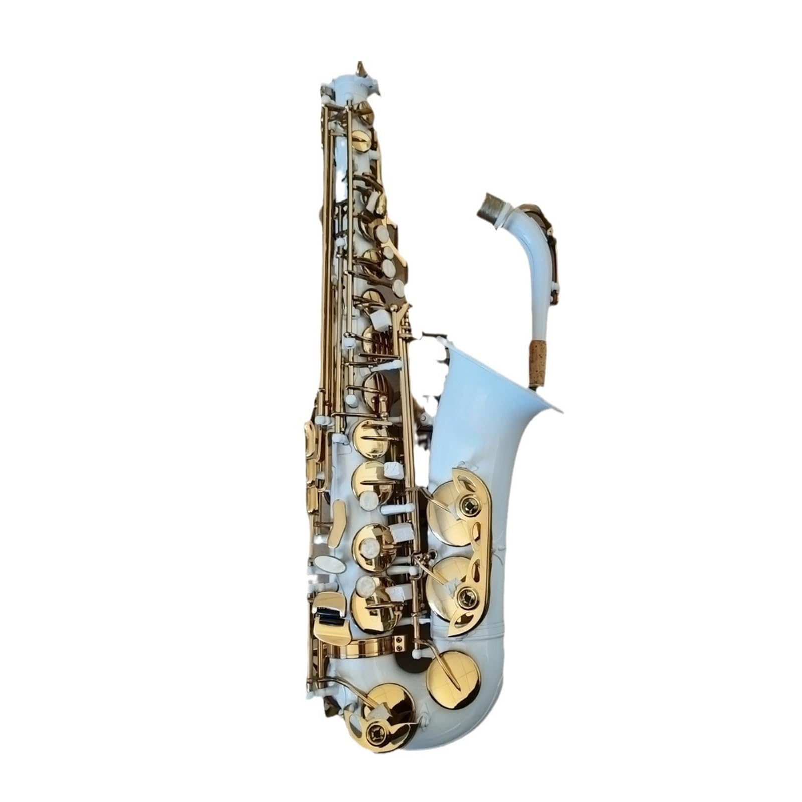 Sassofono Contralto In Mi Bemolle Laccato Bianco Con Chiave Dorata Strumento Musicale Professionale Per Adulti Sassofono