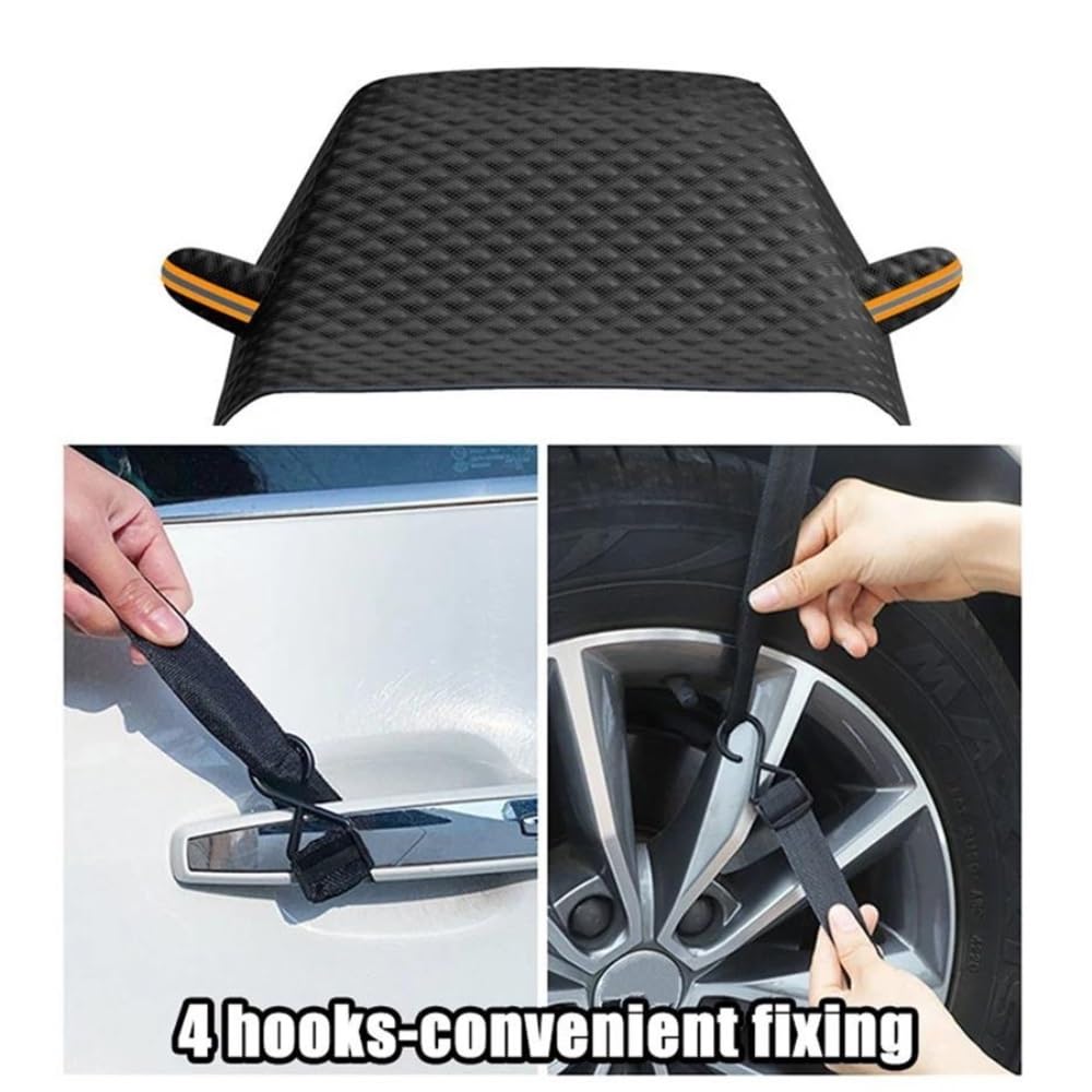 Housse de Protection pour Pare-Brise Demi-Couverture De Voiture Anti-Neige Imperméable Pare-Brise Protection Solaire d'hiver Protection Extérieure pour Véhicule Protection Pare Brise Hiver