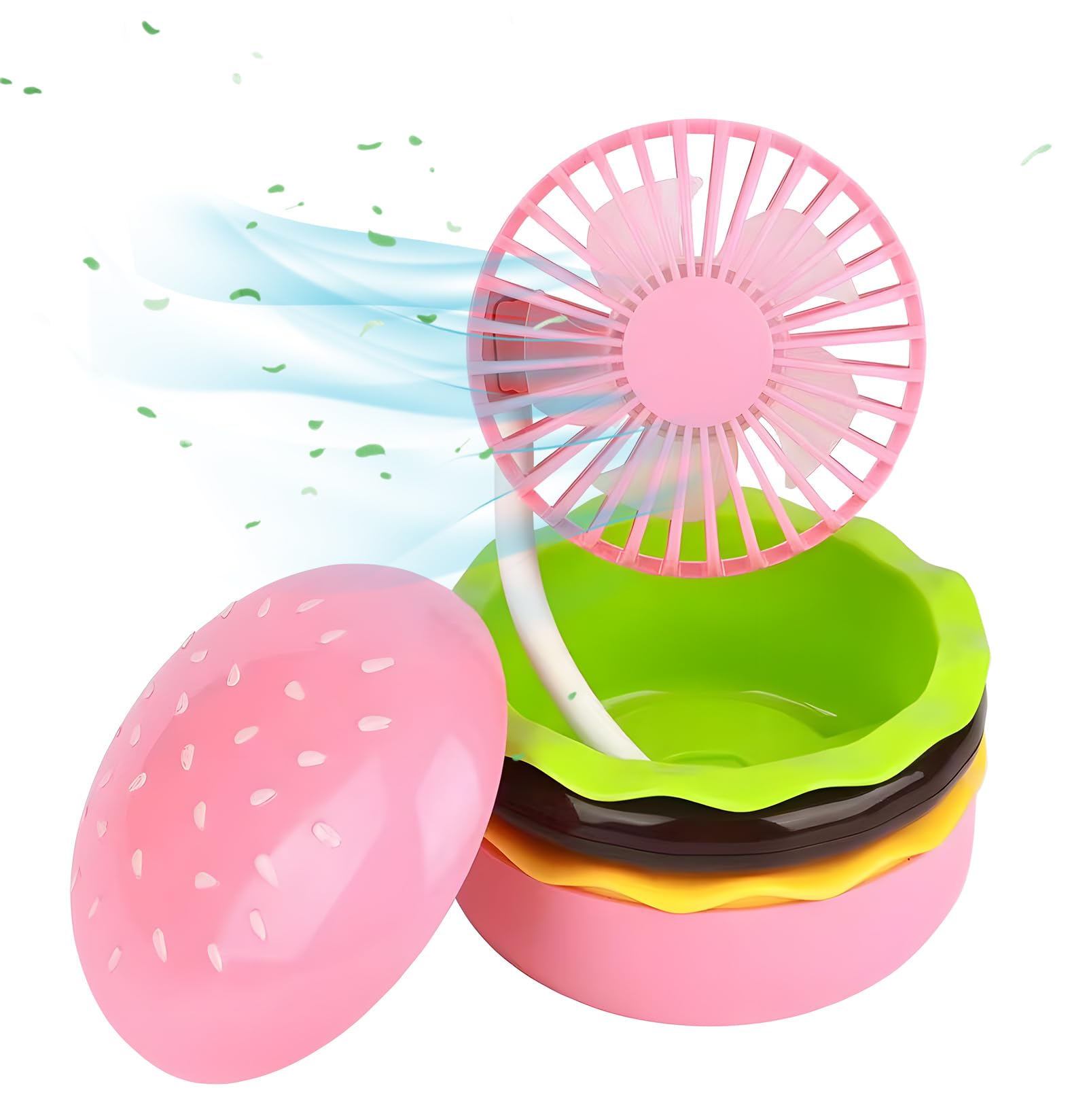 Buy Artlunar 2024 New USB Portable Fan Powerful Hamburger Desk Fan