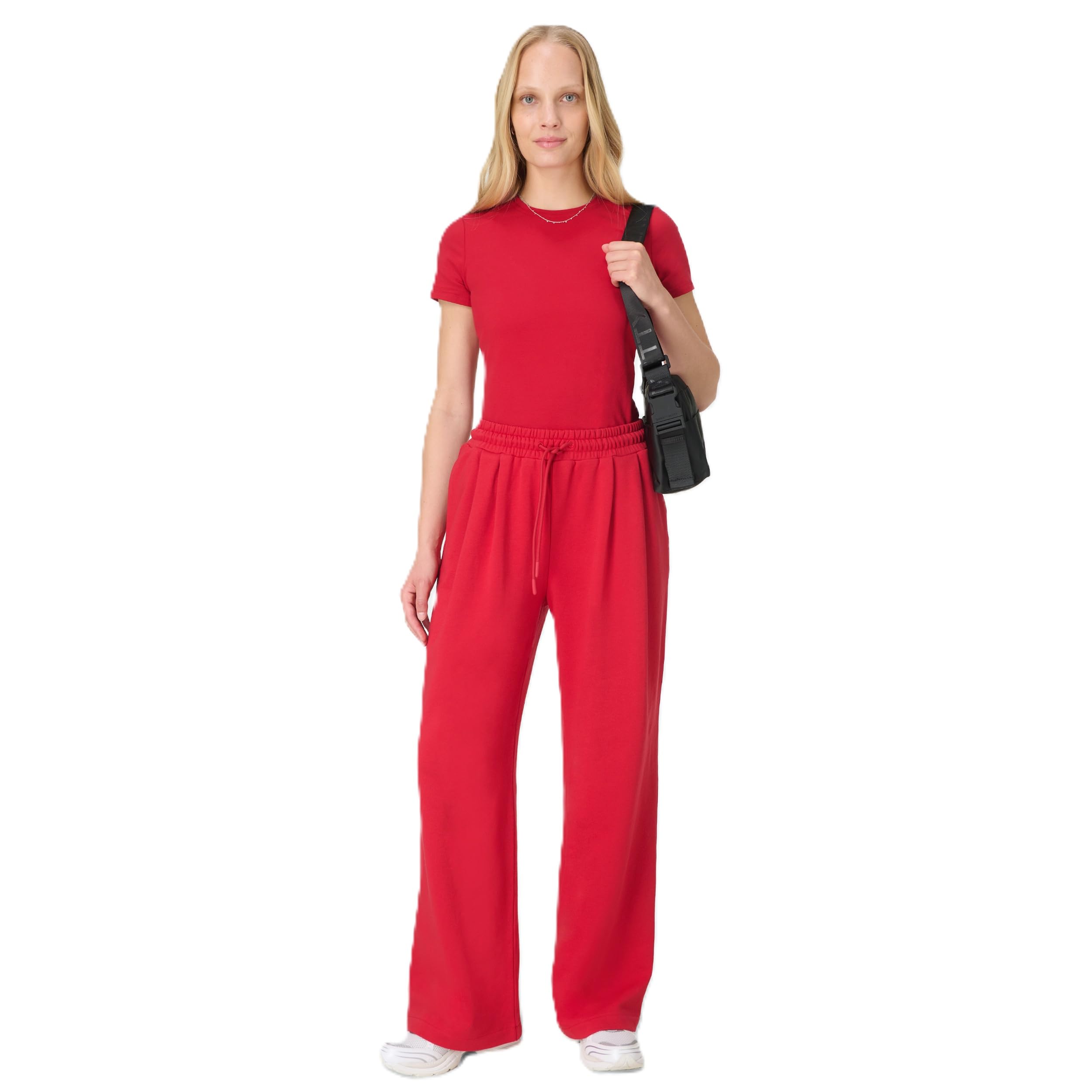 Women's Casual Fitted Essential Sculpt Short Sleeve Crew Neck T-shirt