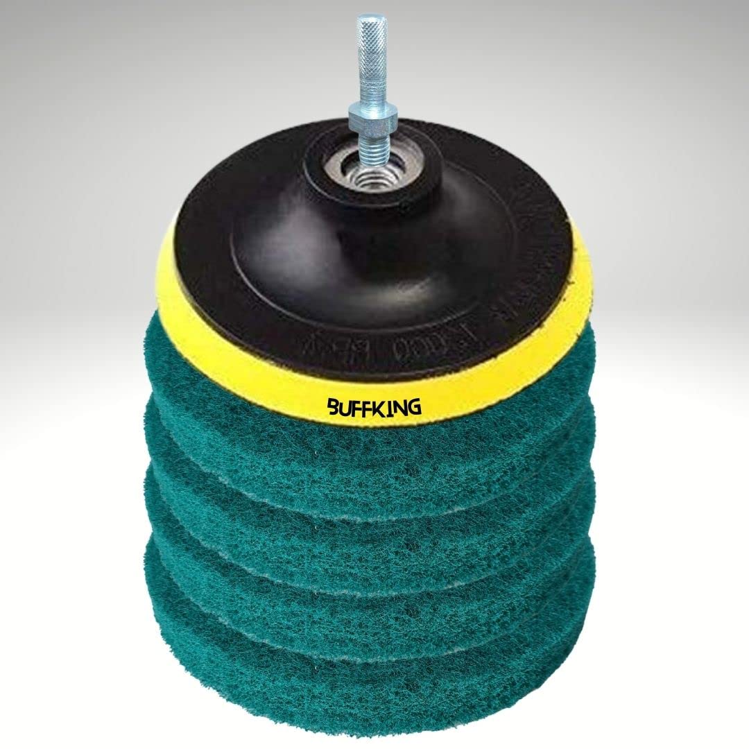 See full amazon price history chart for BUFFKING - Power Scrub Set Pack (GREEN) HARD Density Compatible with Drill Machines & Angle Polishers 7" BUFFKING - Power Scrub Set Pack (GREEN) HARD Density Compatible with Drill Machines & Angle Polishers 7" (B0B3XZWWM1) Amazon Price History, Amazon Price Tracker