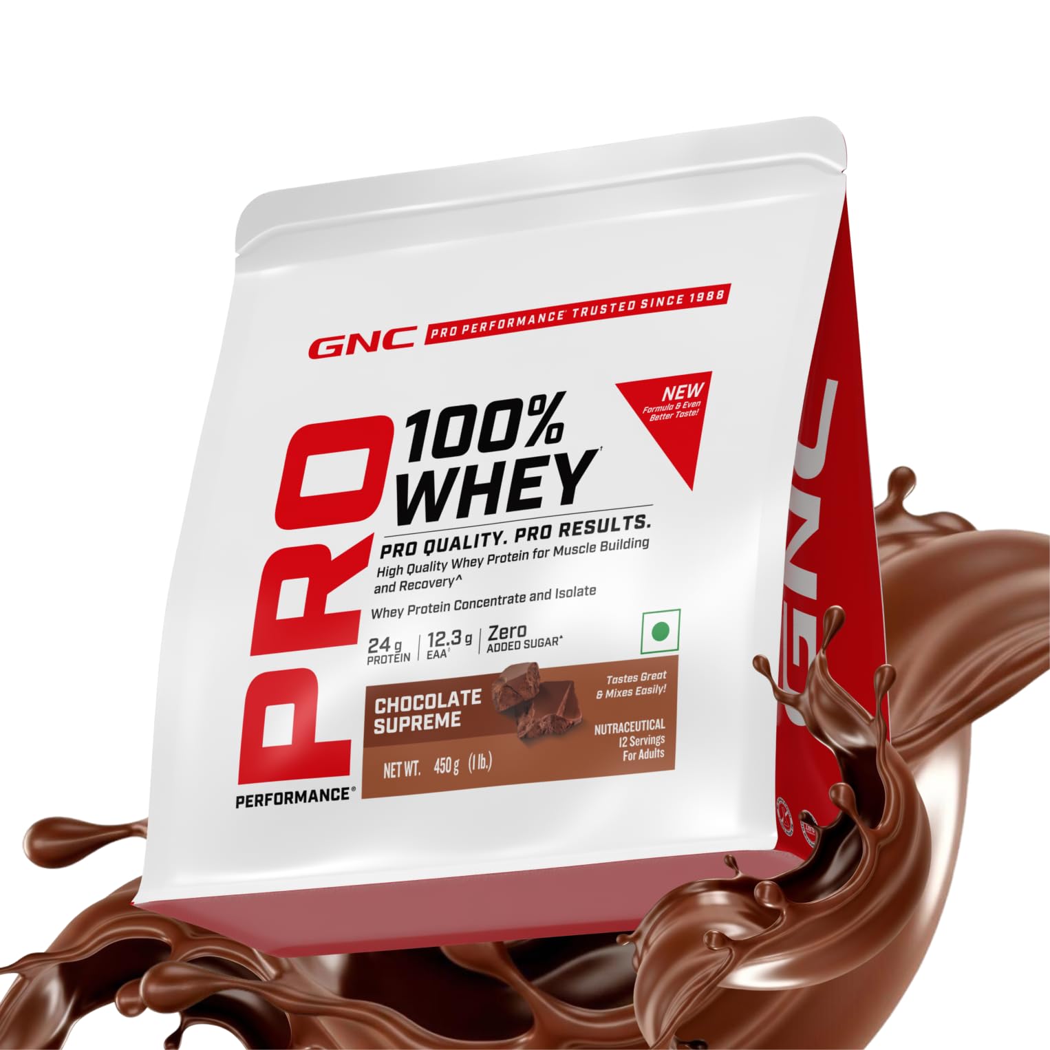 GNC Pro Performance 100% Whey Protein | New Formulation | 24g Protein, 5.7g BCAAs, 12.3g EAAs | Added DigeZyme® | Whey Isolate & Concentrate Blend, Low Carb (4.51g), No Added Sugar | Chocolate Fudge, 4kg — Amazon image 25