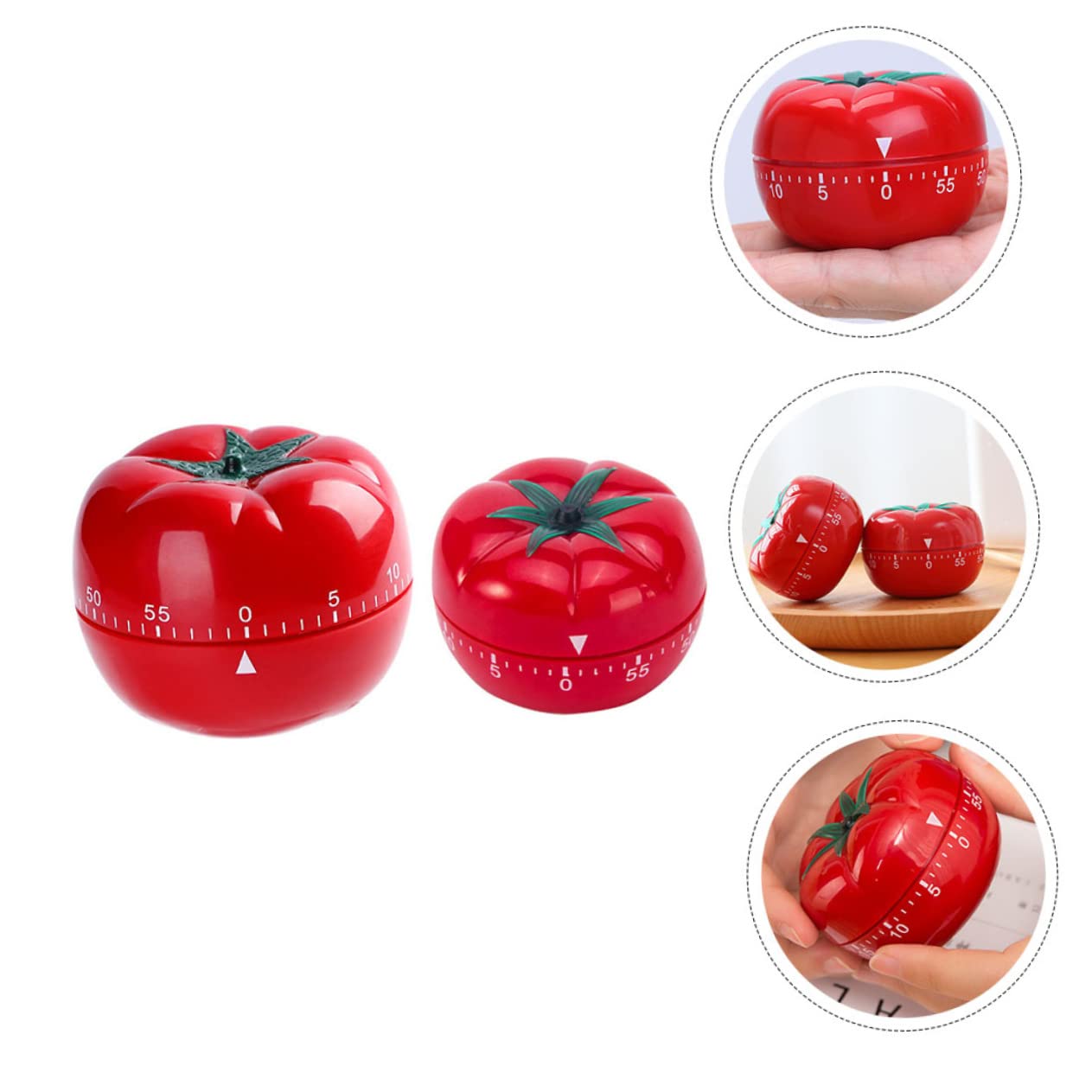 Manuelle Mechanische Zeitschaltuhr Tomatenform Rot 2 Stück Küche