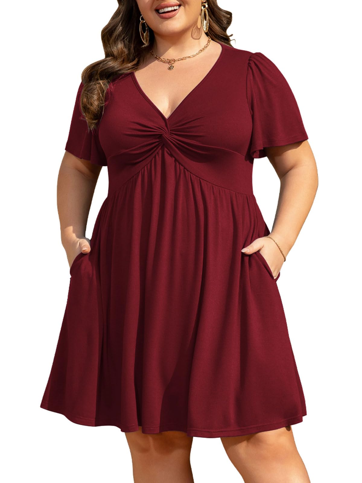Manllenshie Womens Plus Size Summer Dress