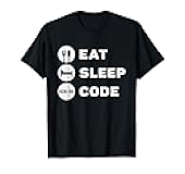 Eat Sleep Code Coding ICD Programmer Assistant Medical Coder T-Shirt