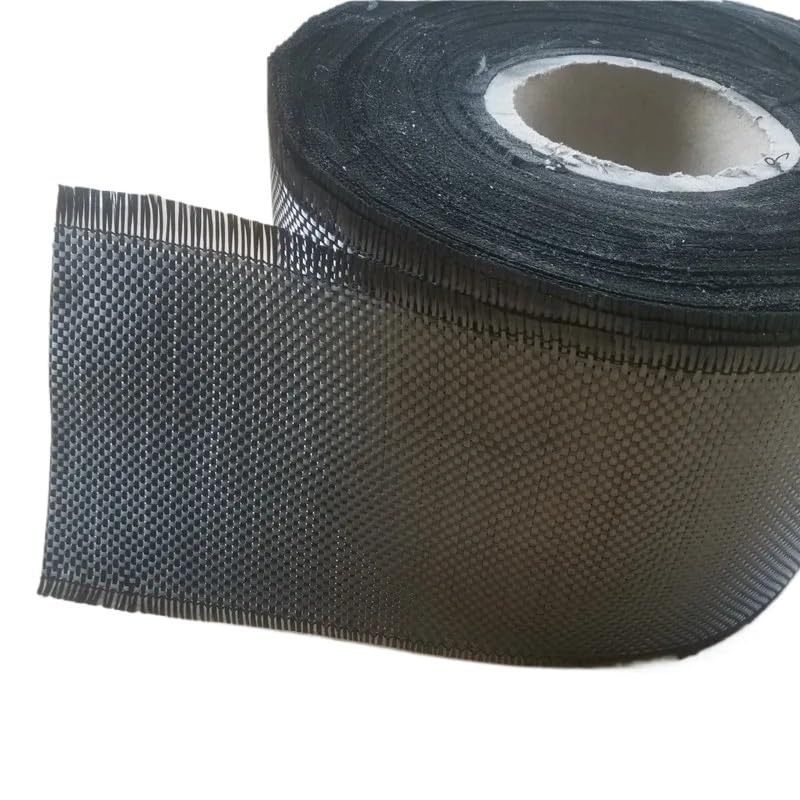 Paño de fibra de carbono de alta resistencia de 10 cm - Tejido bidireccional liso 3K 200 g for reparación de cañas de pescar y bicicletas(10cmx10meters)