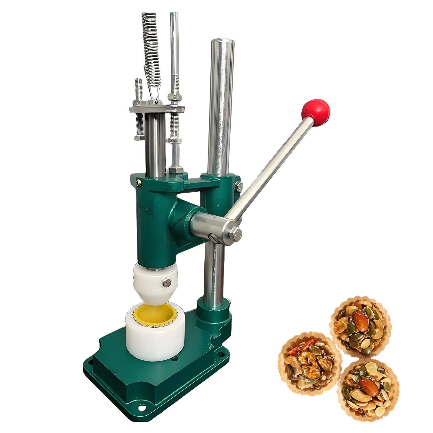 GLBMXDD Egg Tart Pressing Machine, Manual Egg Tart Shell Making Machine, Cheese Tart Crust Press Machine, Hand Press Egg Tart Skin Tool,with 1 Mold for Baking Tarte Pie Crepe Cookies Y28