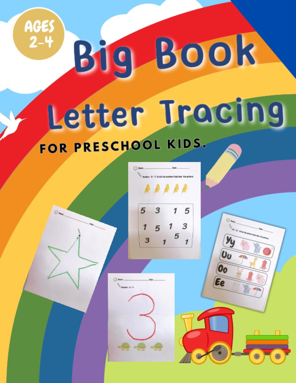 Big Book Letter Tracing for preschool kids. ages 2-4: Help your little one build communication skills with the ultimate writing workbook for kids ages 2 to 4. 100 pages. 8.5x11''