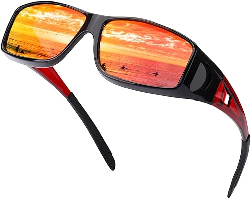 Miniatura 6 de IGnaef Gafas de sol para hombres y mujeres gafas de sol envolventes que se ajustan sobre gafas de prescripción protección UV400 polarizadas