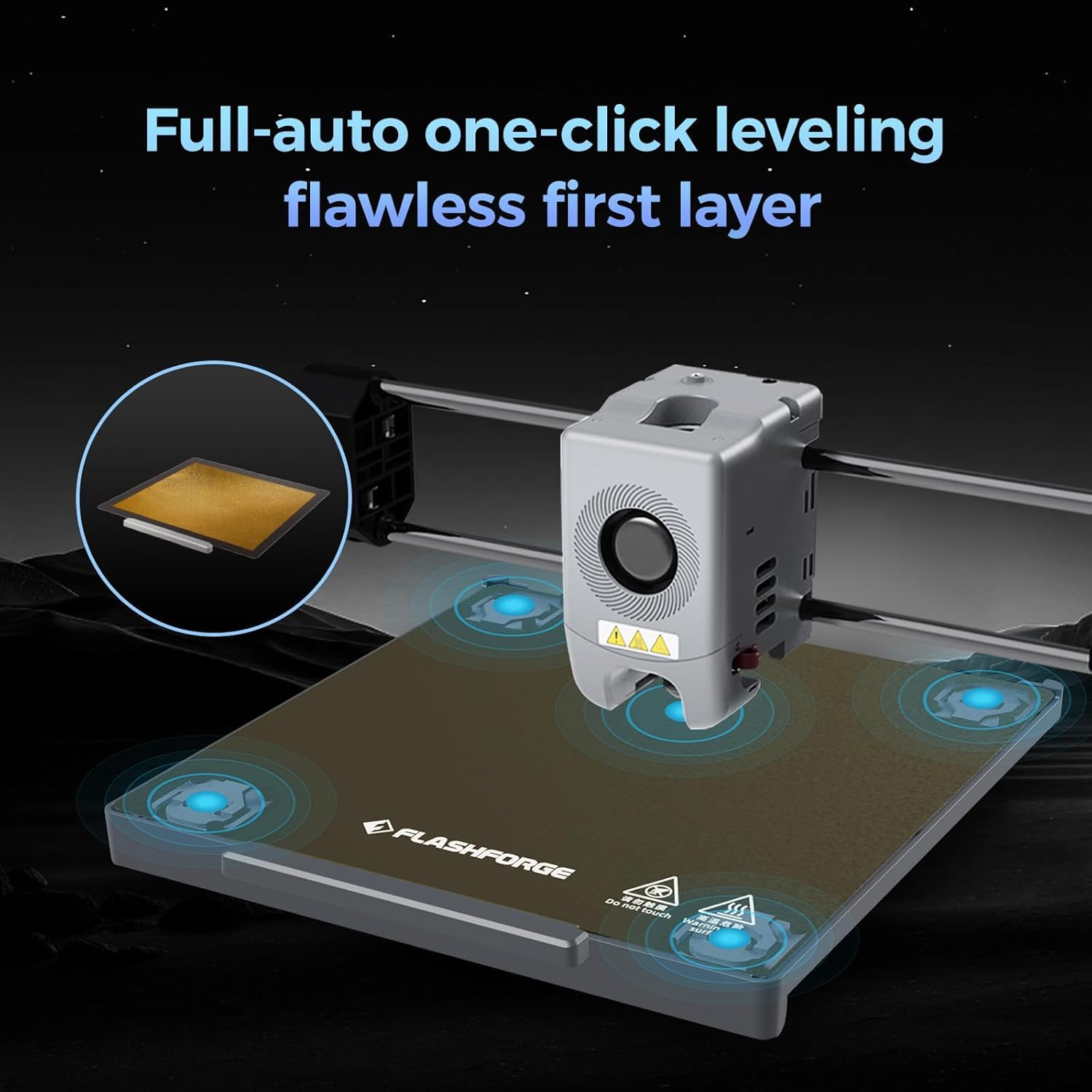 Flashforge AD5M Imprimante 3D, 600mm/s CoreXY, Nivellement Auto, FDM