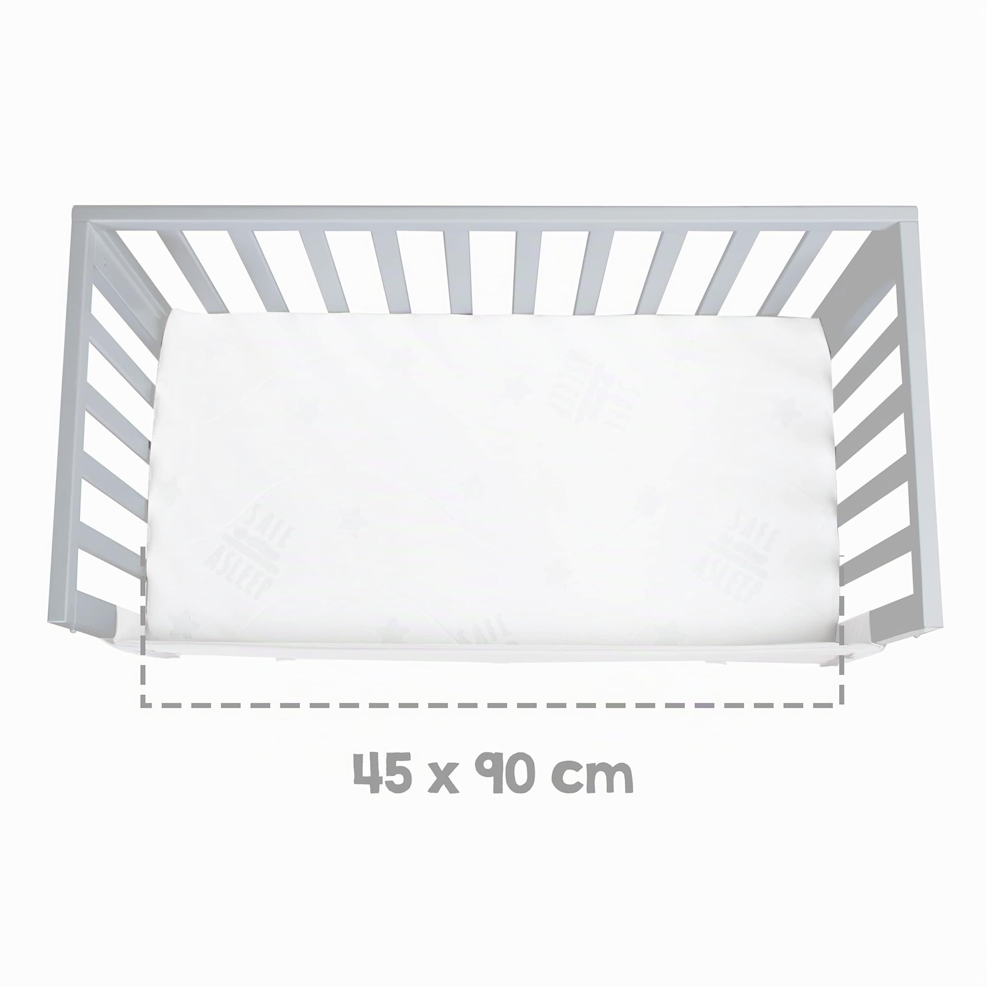 roba Lettino Co-sleeping safe asleep 3 in 1, 45 x 90 cm, Altezza Regolabile, Set Completto con Culla, Inserto, Barriera in Tessuto e Ruote con Freni, Legno Laccato Bianco