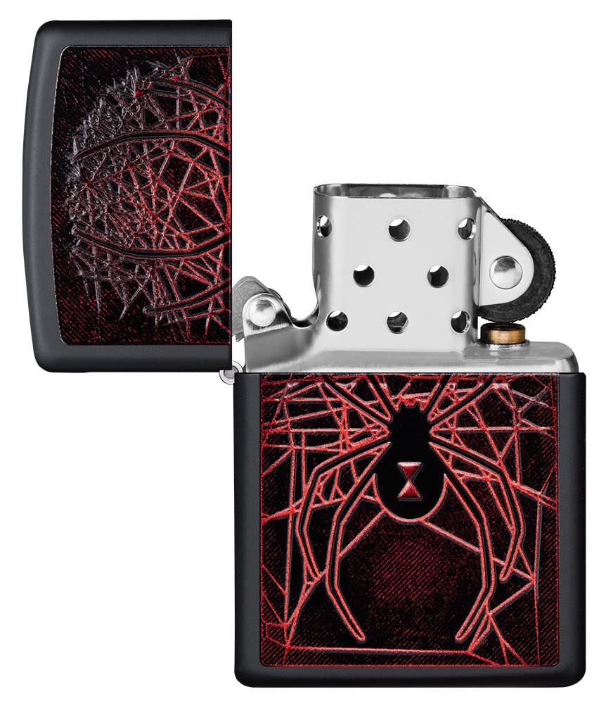 Accendino Zippo® Rose Dagger Tattoo 49778, Accendino Antivento Ricaricabile Zippo, Realizzato in Metallo con Caratteristico click Zippo, Color Nero, Made in USA, Ottima Idea Regalo