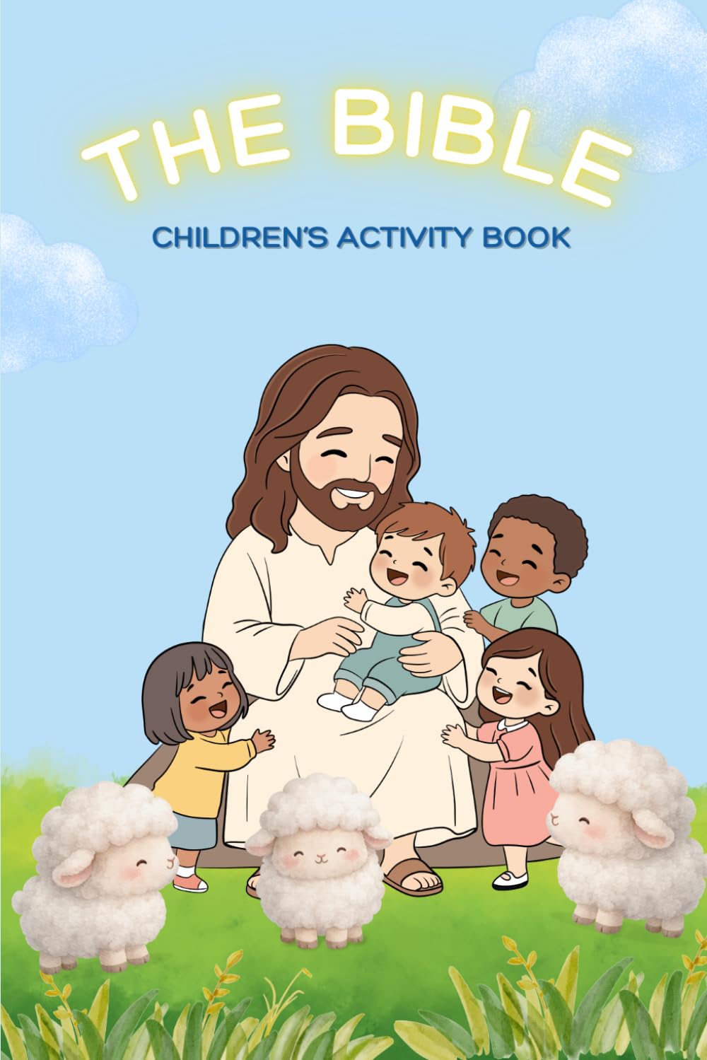 Bible Activity Book for Kids Ages 4–12: Fun Coloring, Mazes, Word Search & Counting Games | Christian Learning Workbook with Animals for Toddlers & Kids