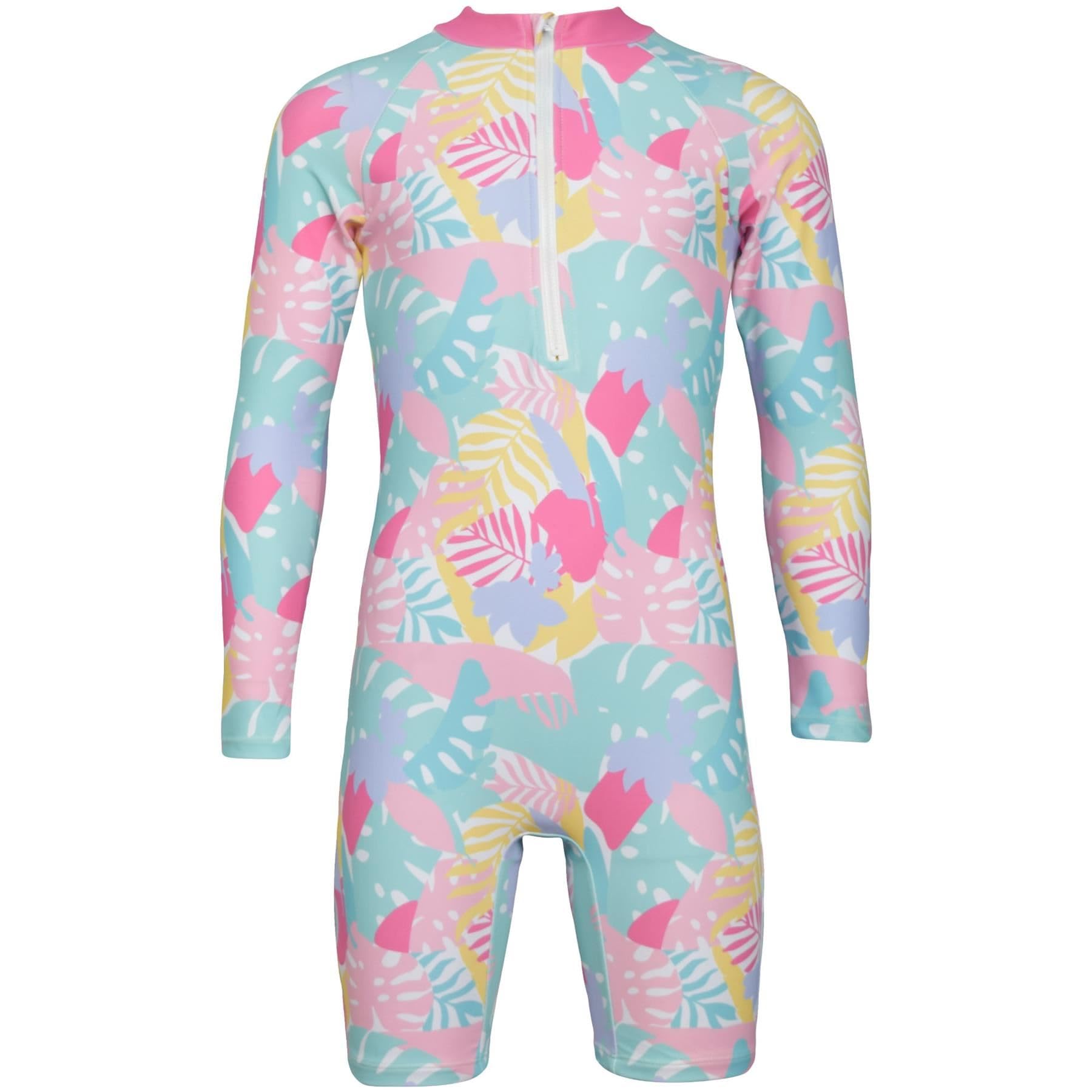 A2Z 4 Kids Girls One Piece Wetsuit Swimsuit Surfing Diving Swimming Costume - SW Wetsuit 869 Tropical 4-5