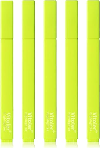 Miniatura 9 de Vitoler Paquete de 10 Resaltadores Estéticos con Punta Biselada Suave Resaltadores Pastel para Biblia Color Arcoíris Bonito Sin Traspaso Resaltador