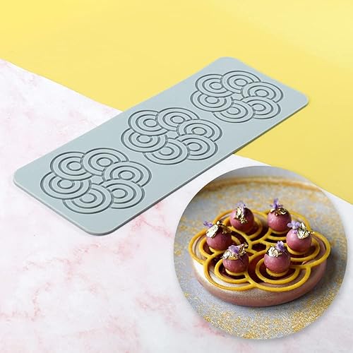 Miniatura 6 de AK ART KITCHENWARE 3 cavidades diseño de flores Fondant Silicona Icing Mats para tartas, moldes de silicona para hornear, herramientas de