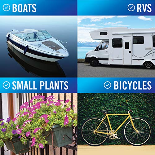 15Ft Coiled Boat Hose | Coil Hose Water Hoses Expandable Perfect Coil Water Hose Rv Wash Water Hose Spring Washdown Short Small 15 Foot Coiling Garden Marine Grade 3/4 Inch Connectors Self Recoil #TOP2