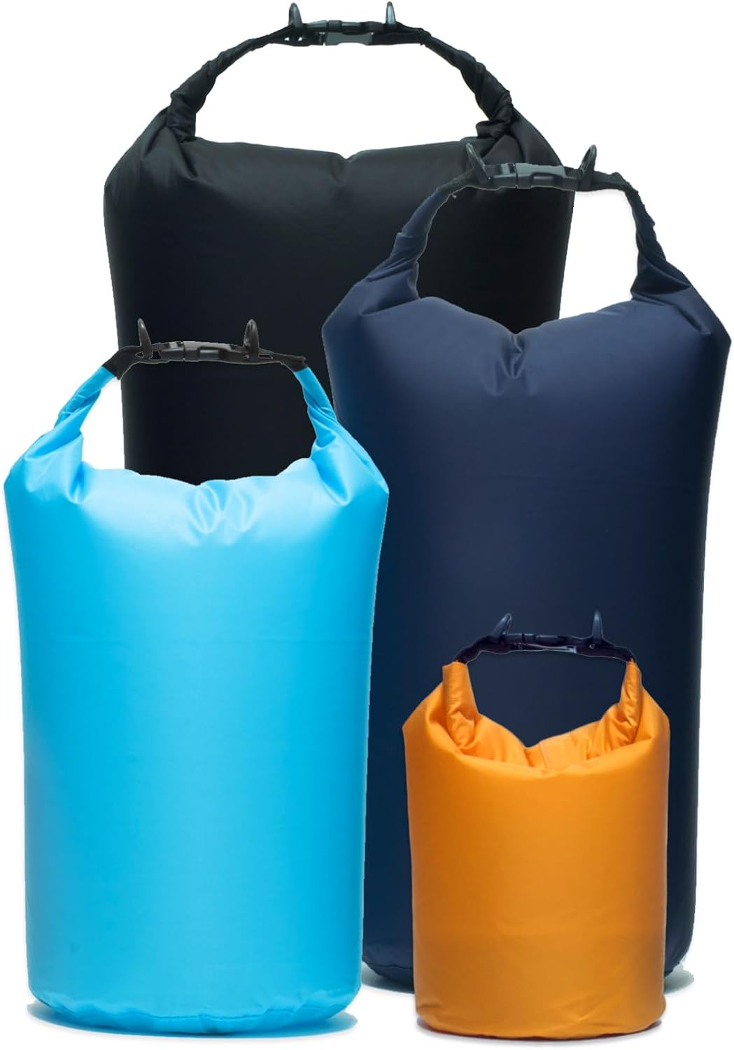 Waterproof Dry Sacks Set of 4, Lightweight Waterproof Dry Bags Keep Gear Dry for Outdoor Backpacking Camping Hiking Kayaking, 2L+8L+10L+20L