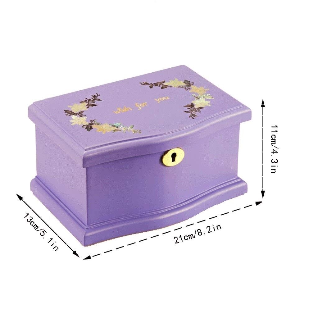 Caja de Musica De Gama Alta Hecha a Mano Caja de música Puede Poner joyería Perfecta del Regalo cumpleaños Navidad San Valentín