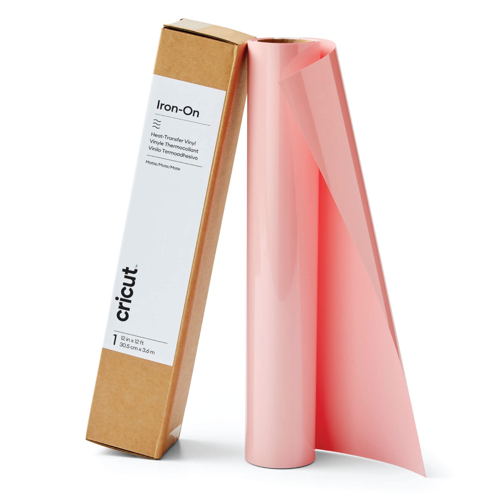 Cricut Iron On | Blush | 3.6m (12ft) | Heat Transfer Vinyl Roll (HTV) | for use with All Cricut Cutting Machines