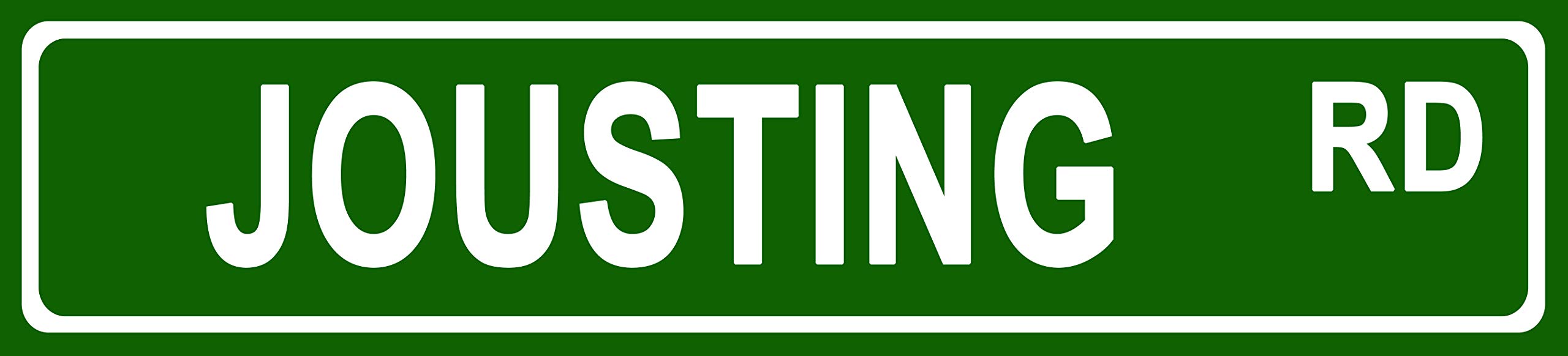 Makoroni - Jousting Sports Aluminum Metal 4x18 inc. Decorative Street and Room Sign