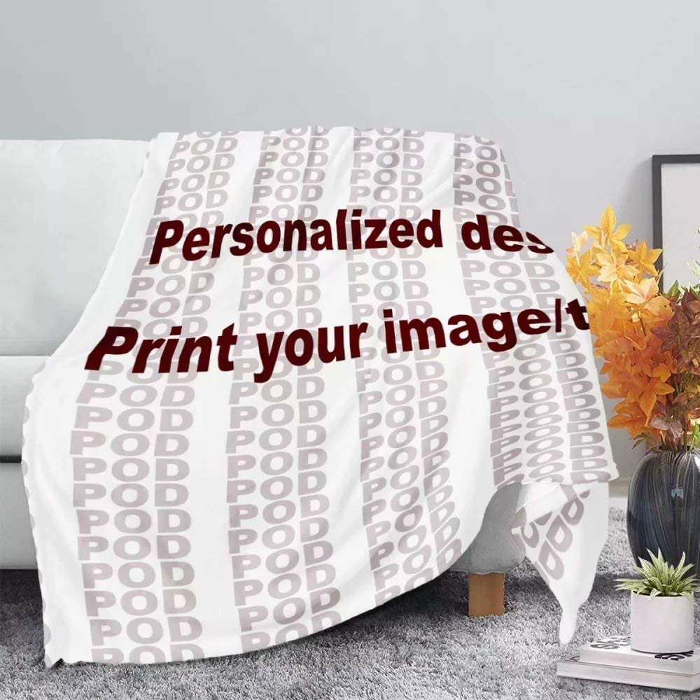 AFPANQZ Personalized Blanket, Soft Throw Blankets Plush Fluffy Warm Cozy Perfect Throws for Couch Bedding Sofa Blanket Customized Office Outdoor
