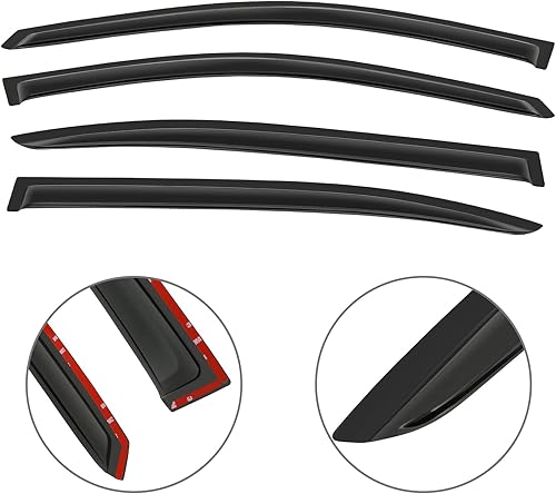 Miniatura 5 de SCITOO Viseras de ventana de montaje exterior deflector protector de lluvia compatible con 2008-2012 para Honda para Accord 4 piezas