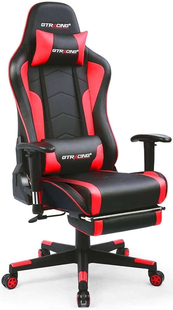 GTRACING ゲーミング チェア オフィス ゲーム用  GT890F-RED Amazon.co.jp: GTRacing ゲーミングチェア スピーカー付き