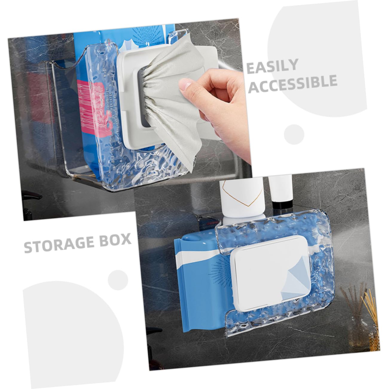 IMIKEYA 8 STK Taschentuchbox für die Wand Halter für Badezimmertücher Handschuhhalter für Wandhalterung papierhandtuchhalter badzubehör Küchenrollenhalter Wischtuchspender für Badezimmer