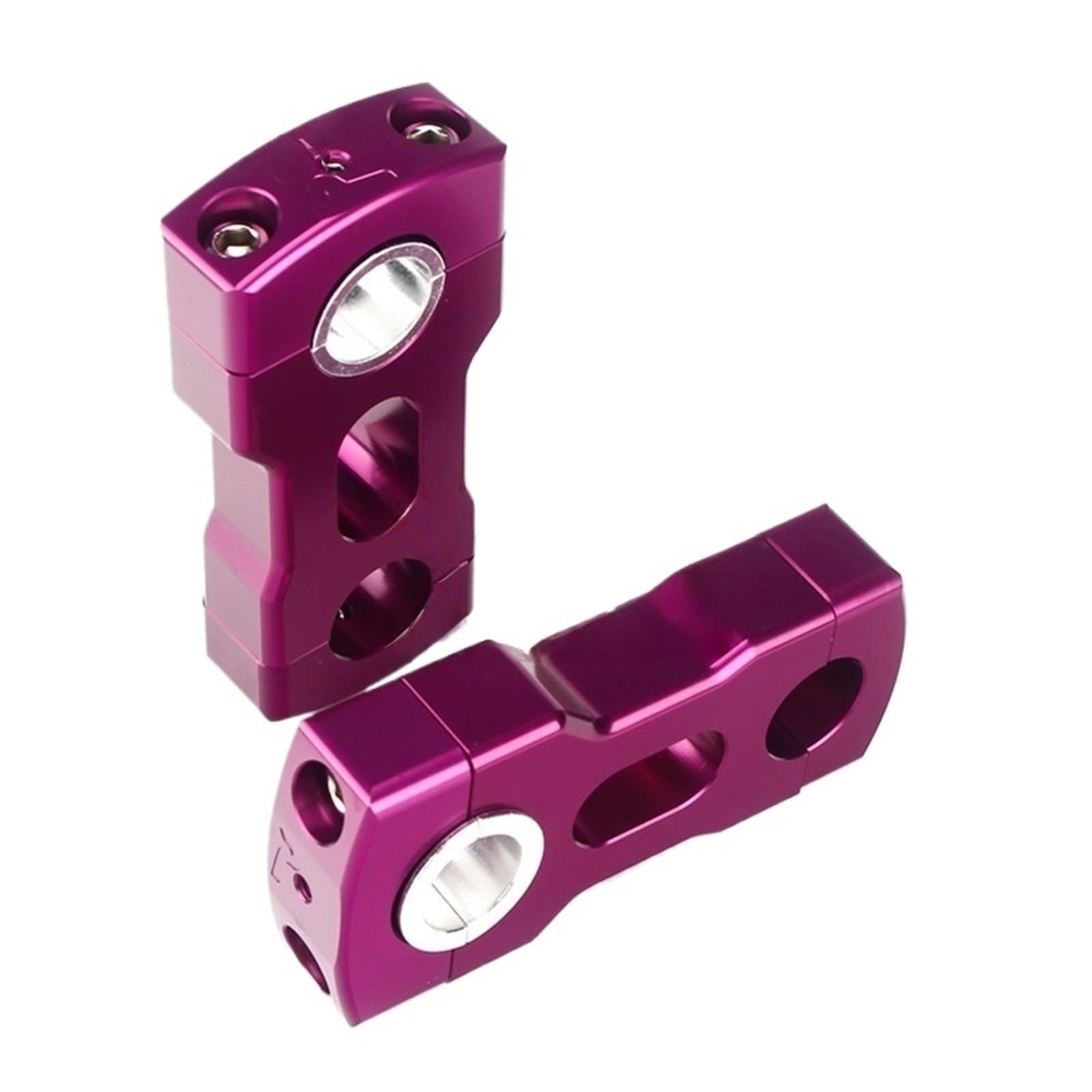 EHYSYN Handlebar Risers 2" Height Ski ATV UTV Quad 22mm 28mm Bar Clamp(3 inch purple)