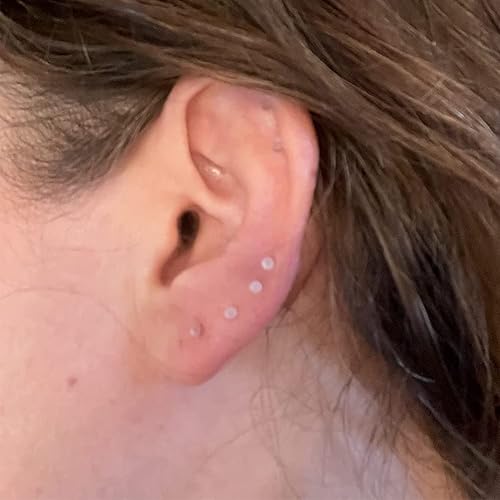 Miniatura 3 de MODRSA Aretes transparentes para la nariz para cirugía de trabajo, aretes de nariz de plástico de 0.71 oz y 0.71 onzas (0.63 oz), 0.71 onzas (0.71