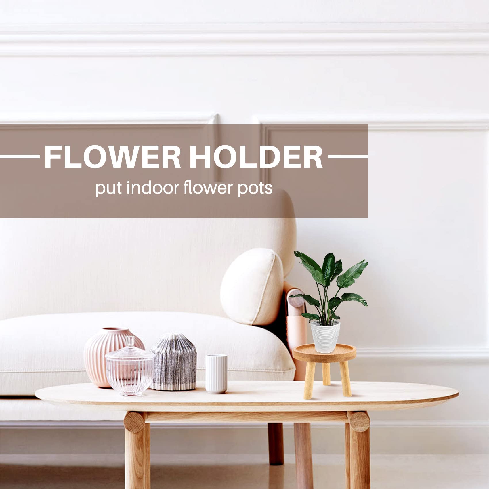 Contenants Et Accessoires Pour Plantes Tabouret En Bois Multi