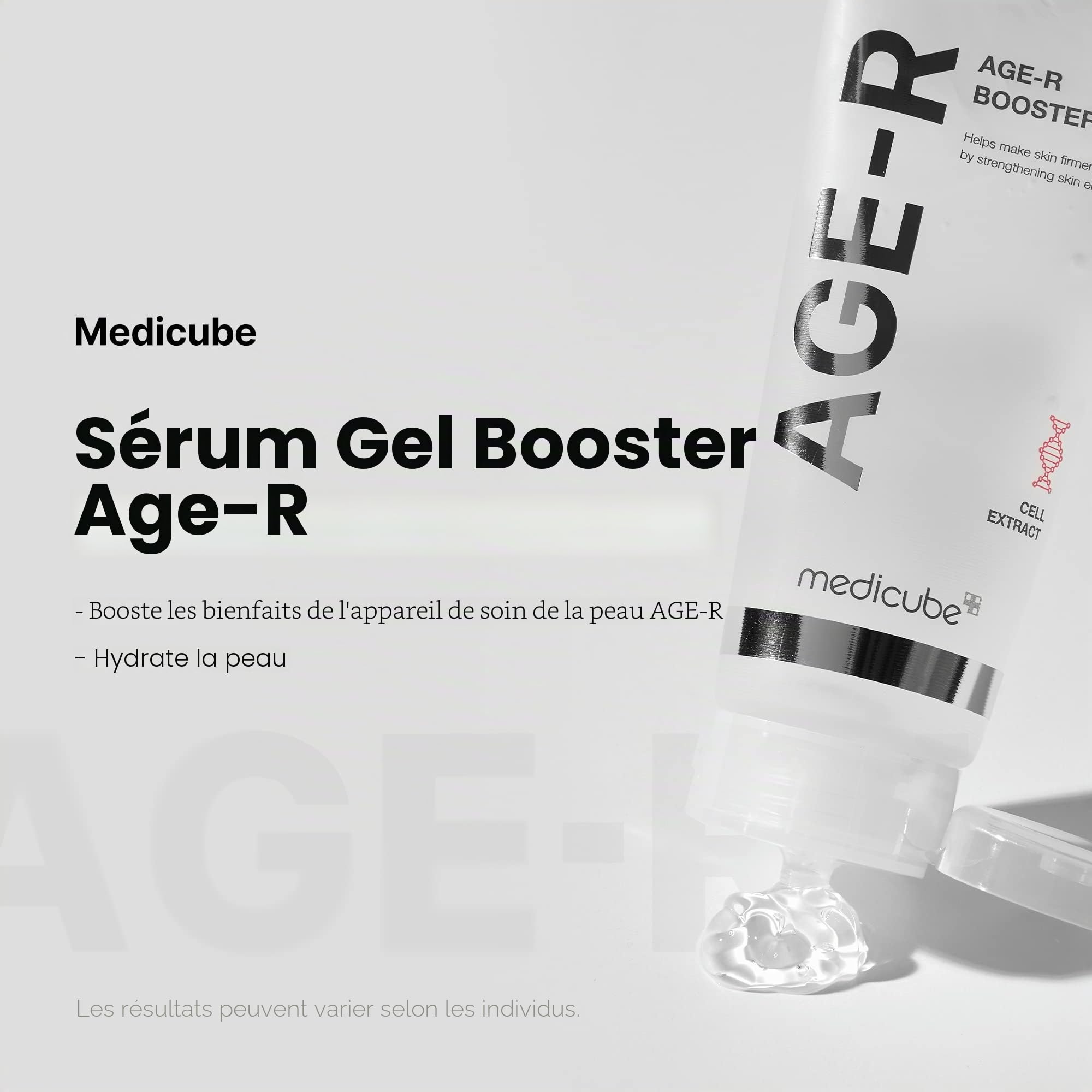 Medicube Age-R Booster Gel Sérum pour appareils de soins de la peau : sérum hydratant et nourrissant pour le visage avec extrait de cellules souches végétales, acide hyaluronique, 95,8 g (lot de 95,8