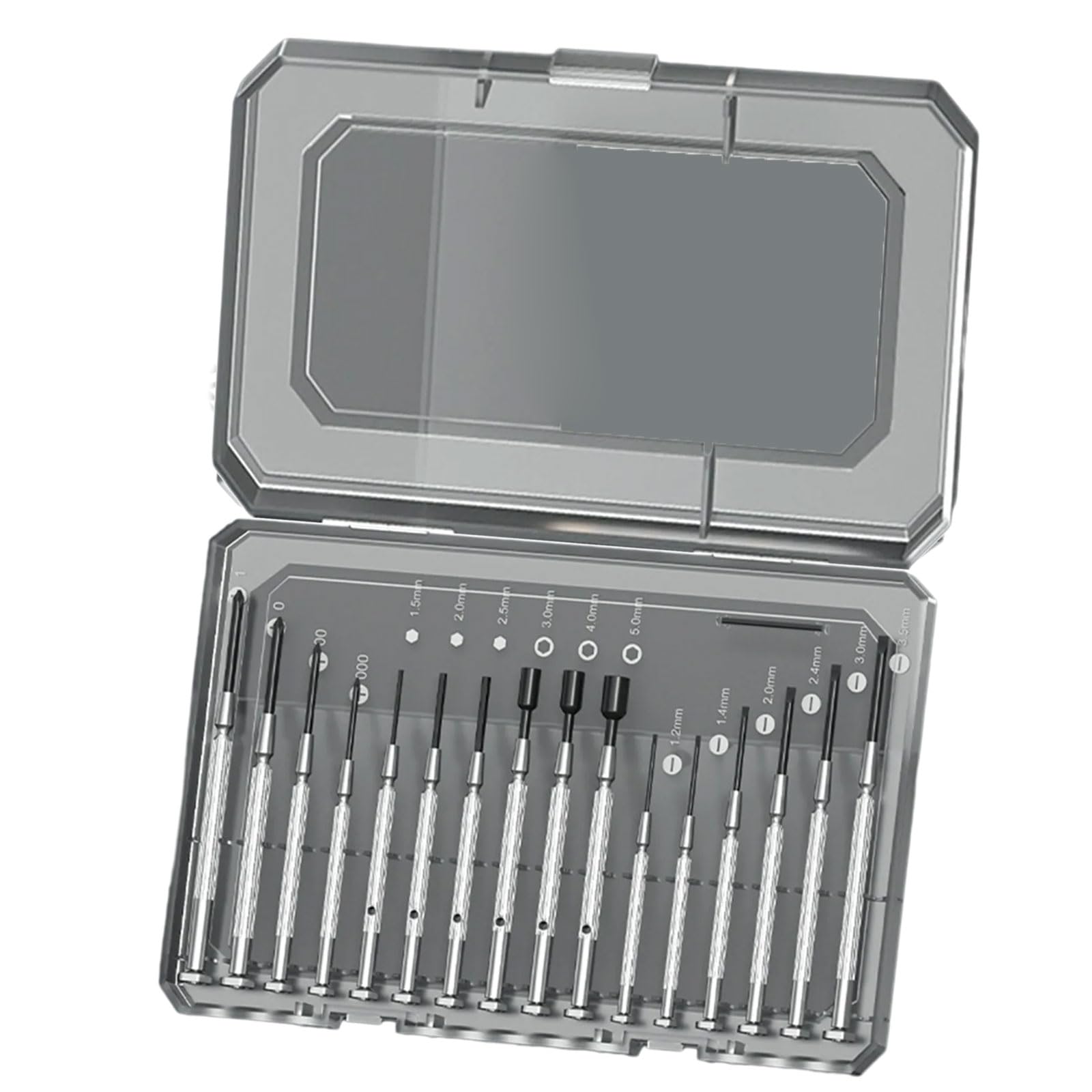 Hsioluted 16 Piece Set Bend Resistant Screwdriver From Steel Perfect For Technicians In Watch Repair And Small Instrument Maintenance Portable